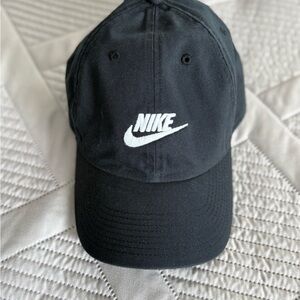 Nike Black Cap with White Logo